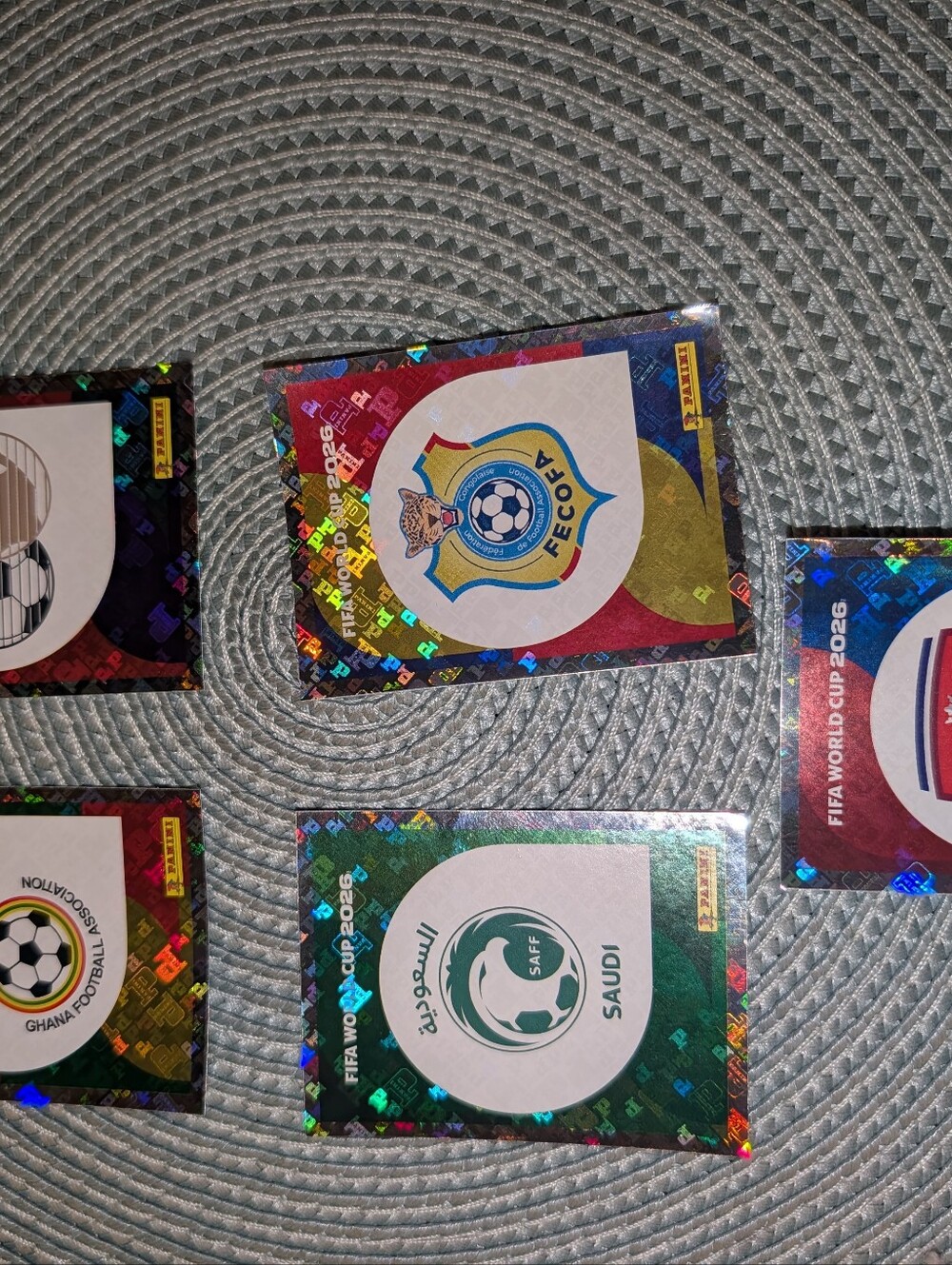 Panini FIFA World Cup 2026 Holographic Crest Stickers- 5 Different Countries